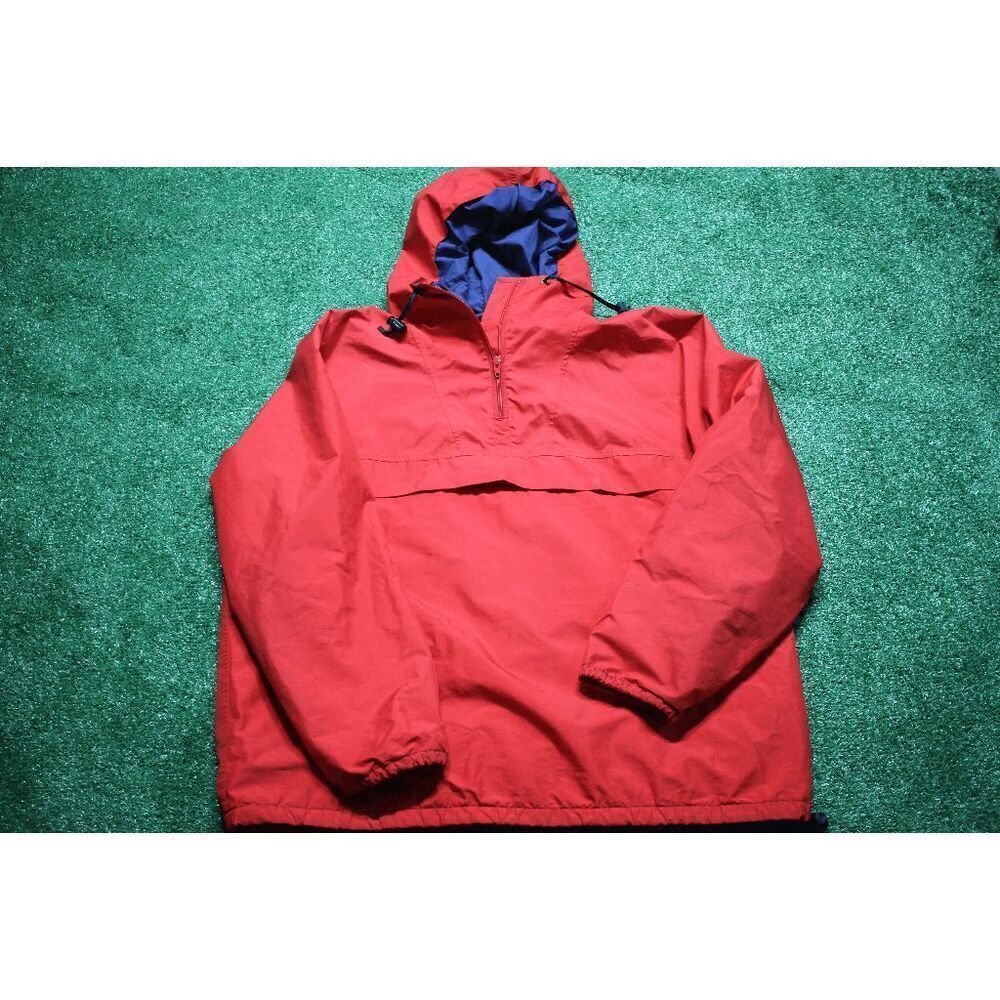 Woolrich Gore-Tex Pullover Jacket Red & Blue Men’s Size XL Waterproof Windbreake